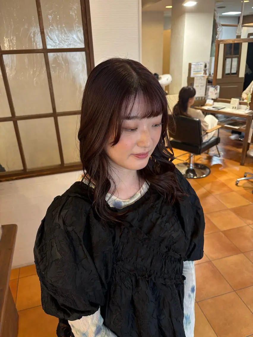 セミロング カット ヘアカラー 元山 レイヤーボブ /透明感艶カラー🌻のヘアスタイル