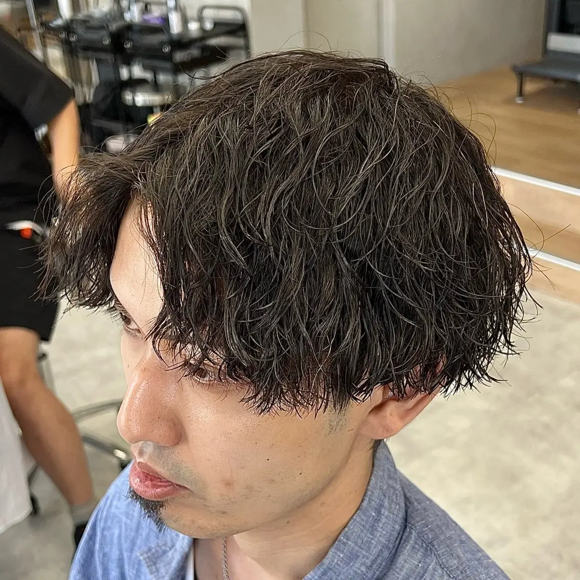 ショート パーマ メンズ カット パーマ メンズパーマ/波巻き 新潟/万代/夏芽🎀のヘアスタイル
