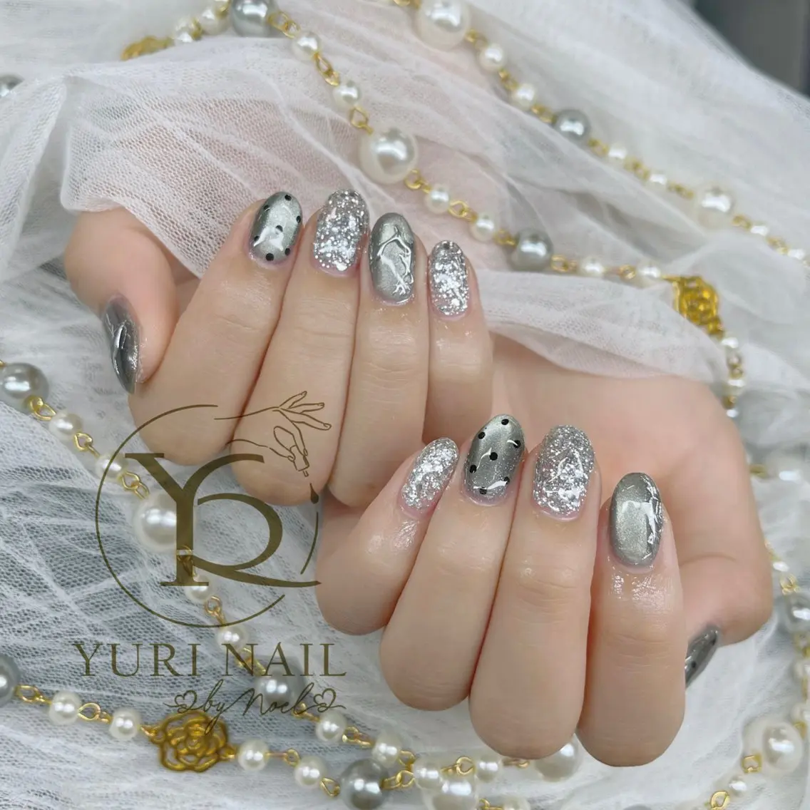 ネイル チークネイル フットネイル フレンチネイル グラデーション キラキラネイル ハンドネイル フットネイル ハンドケア YURI Nail Funabashiのネイルデザイン