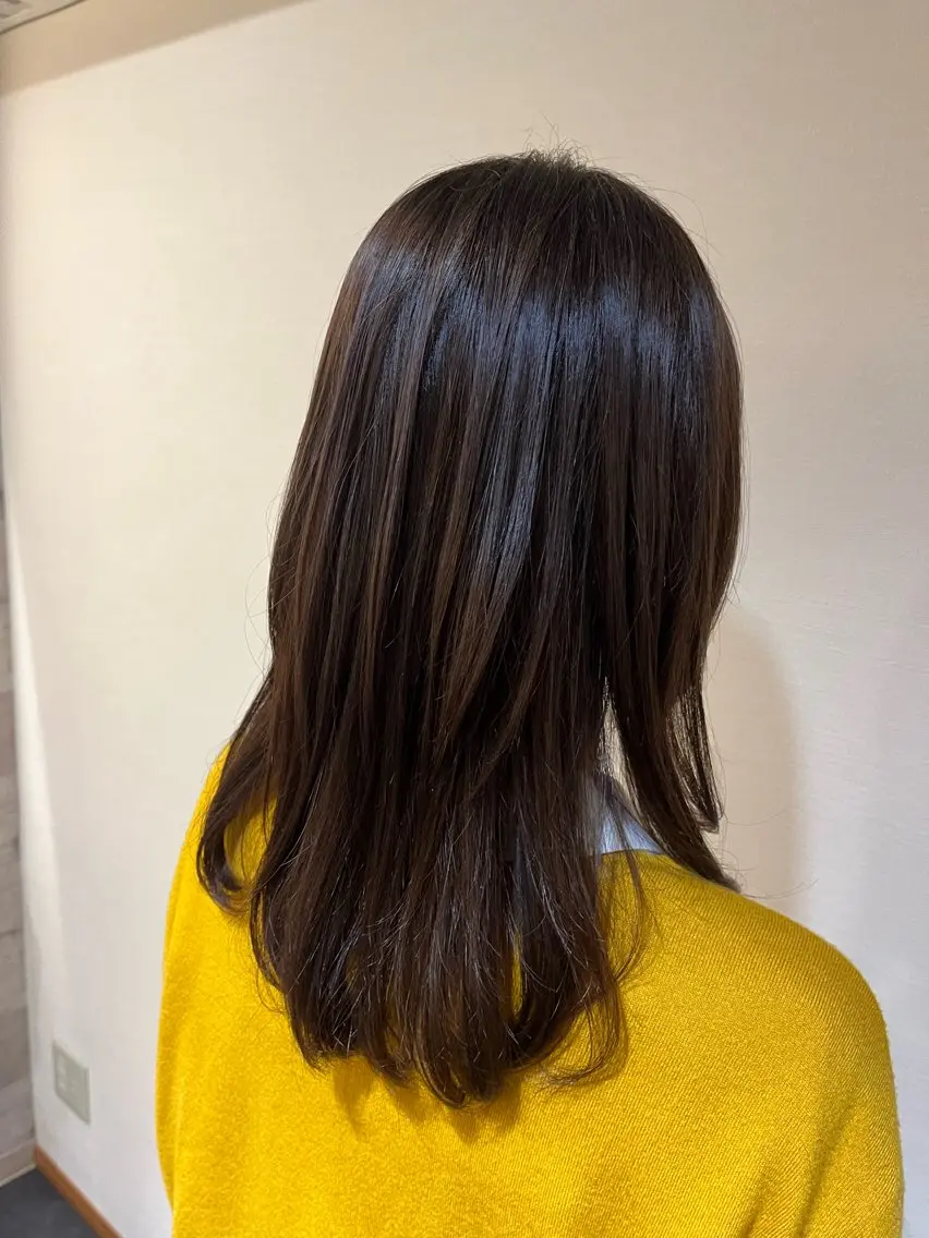 セミロング パーマ カット ヘアカラー 縮毛矯正 トリートメント 大人女子&髪改善専門 Nobuフリーランスのヘアスタイル