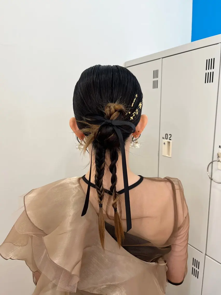 ミディアム ヘアアレンジ ヘアセット タニ ヒナタの眉毛・アイブロウイメージ