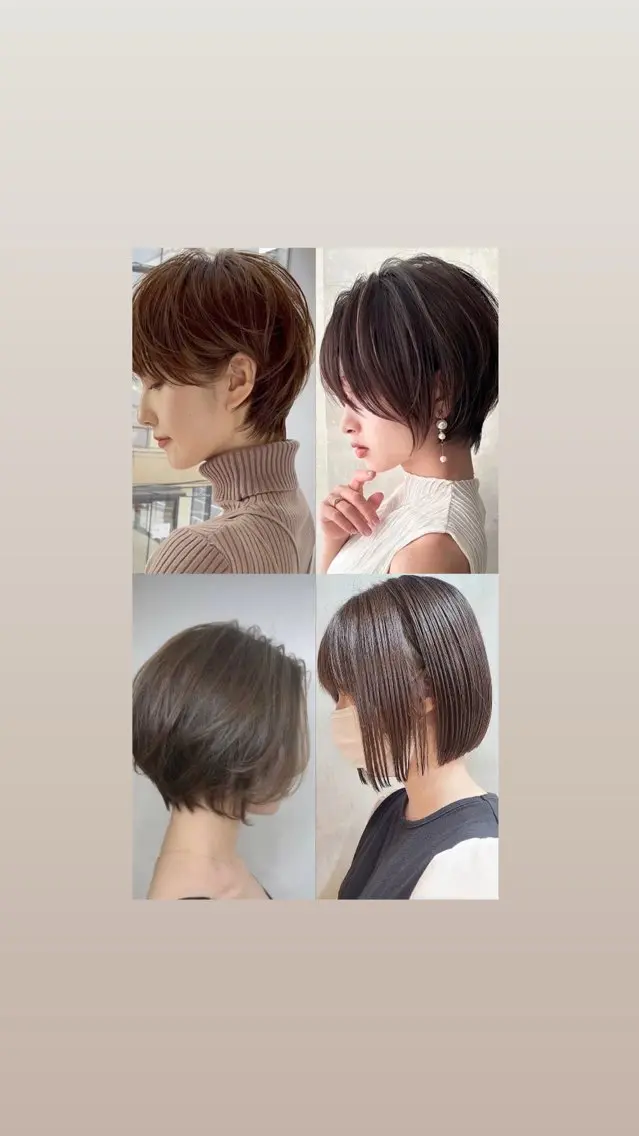 ショート カット ヘアカラー トリートメント 森安 紫恵蘭のヘアスタイル