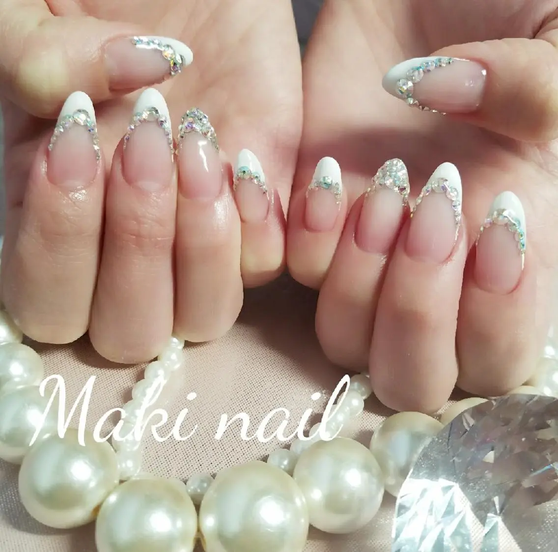 ネイル ショート フレンチネイル スカルプネイル . MAKI NAILのネイルデザイン