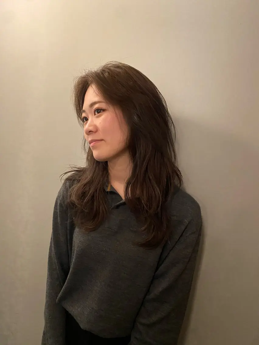 セミロング 小顔カット 🌿リョウカのヘアスタイル