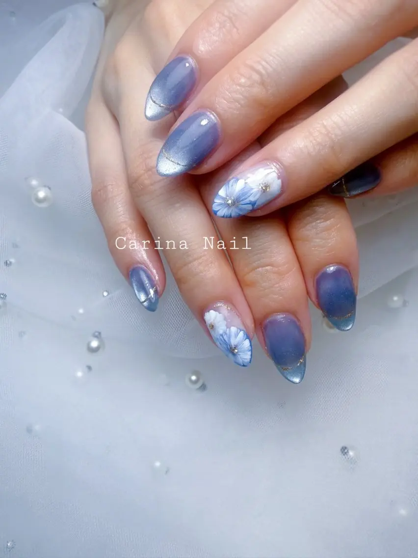 ネイル ブルー Carina Nailのネイルデザイン
