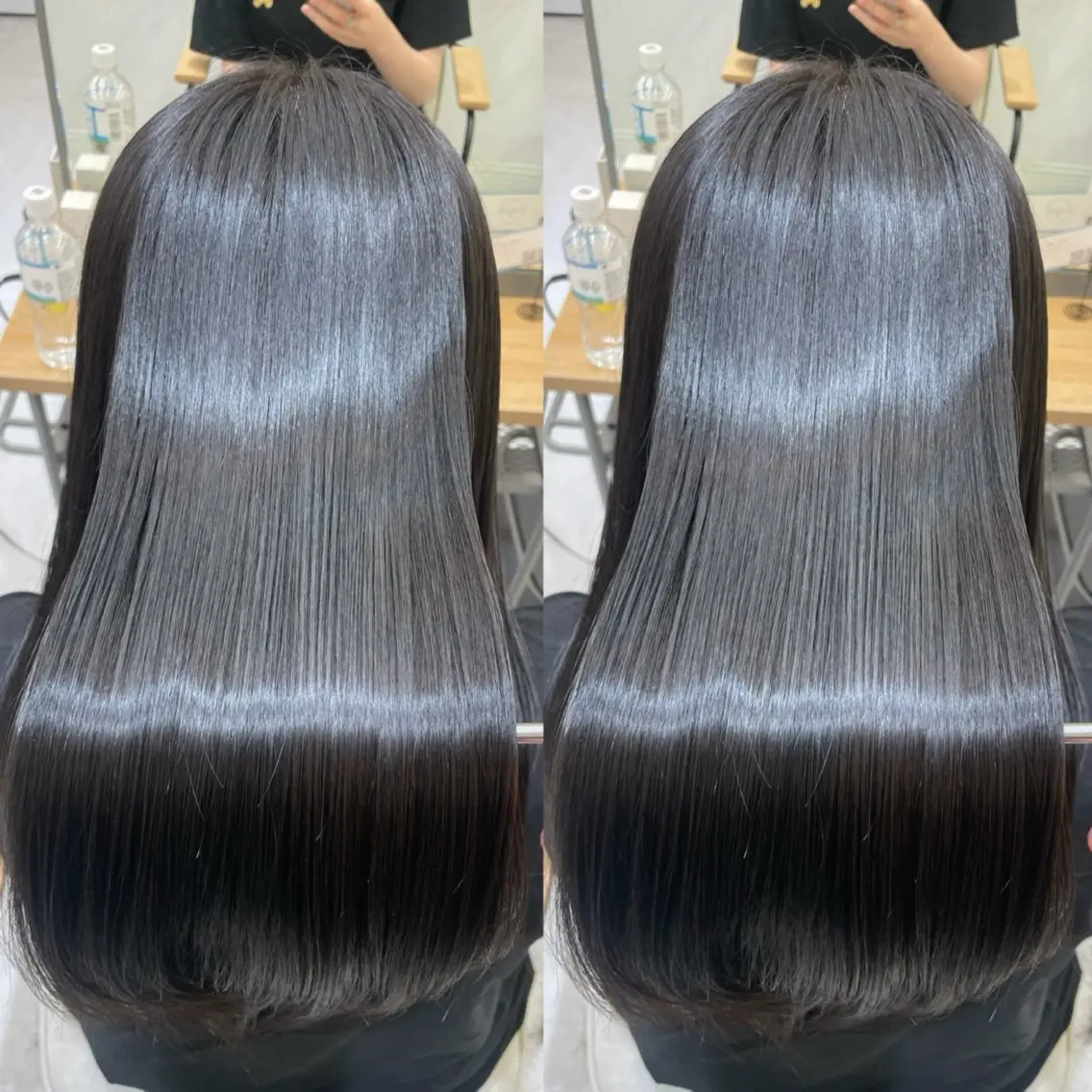 ロング 縮毛矯正 ヘアカラー トリートメント 髪質改善✨艶髪カラー 縮毛矯正✨有田仁志のヘアスタイル