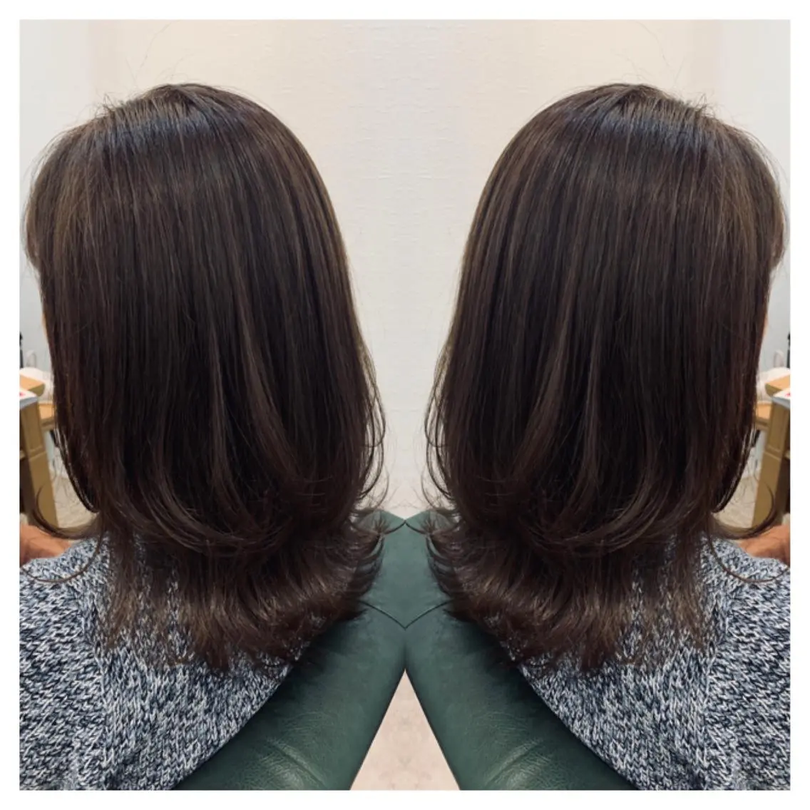 セミロング カラー ヘアカラー トリートメント 村山 茉衣のヘアスタイル