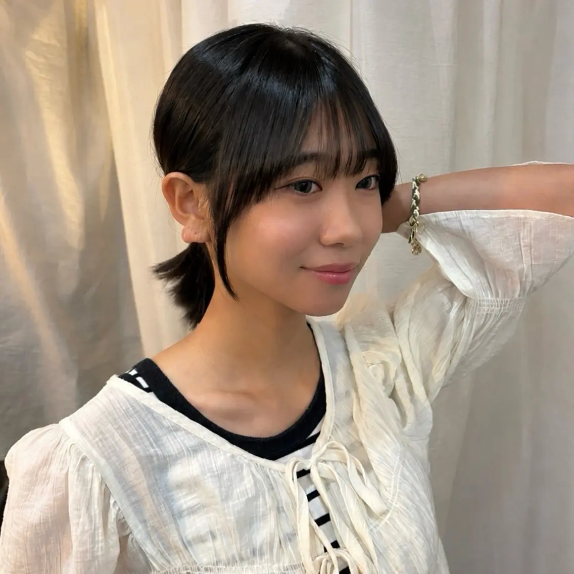 ミディアム 顔周りカット 小顔カット カット ボブ/くびれボブ ⠀ゆらのヘアスタイル