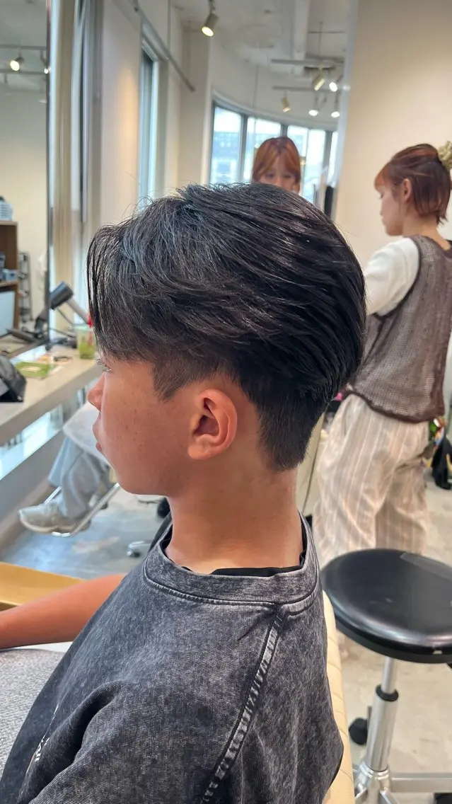 ショート メンズ カット 縮毛矯正 センターパート職人 柏/メンズ/ ハルキのヘアスタイル