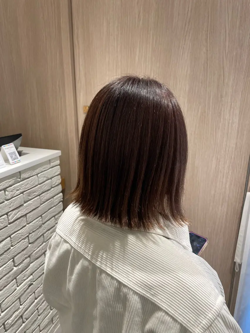 ショート カラー 切りっぱなしボブ ラベンダーカラー ボブ MIKU .のヘアスタイル