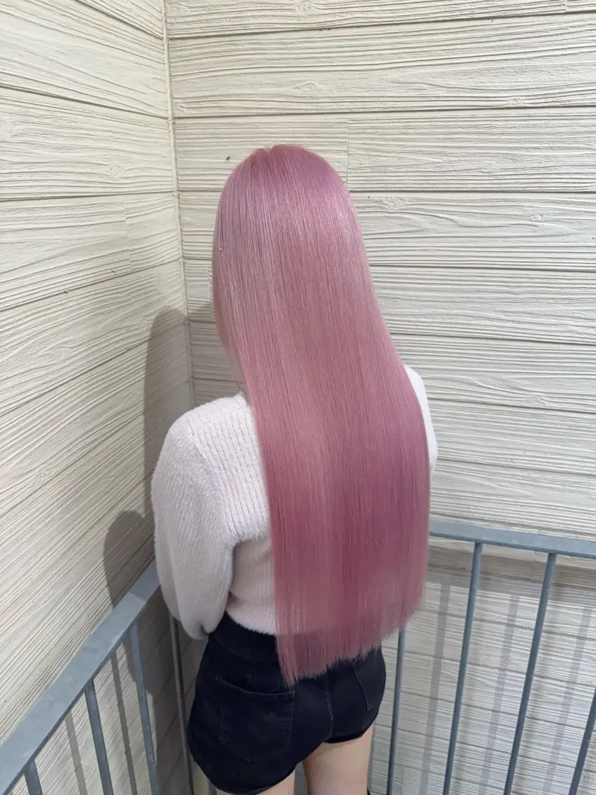 カラー ヘアカラー トリートメント ヘアセット ピンク率90%🎀× ブリーチ小川新大のヘアスタイル
