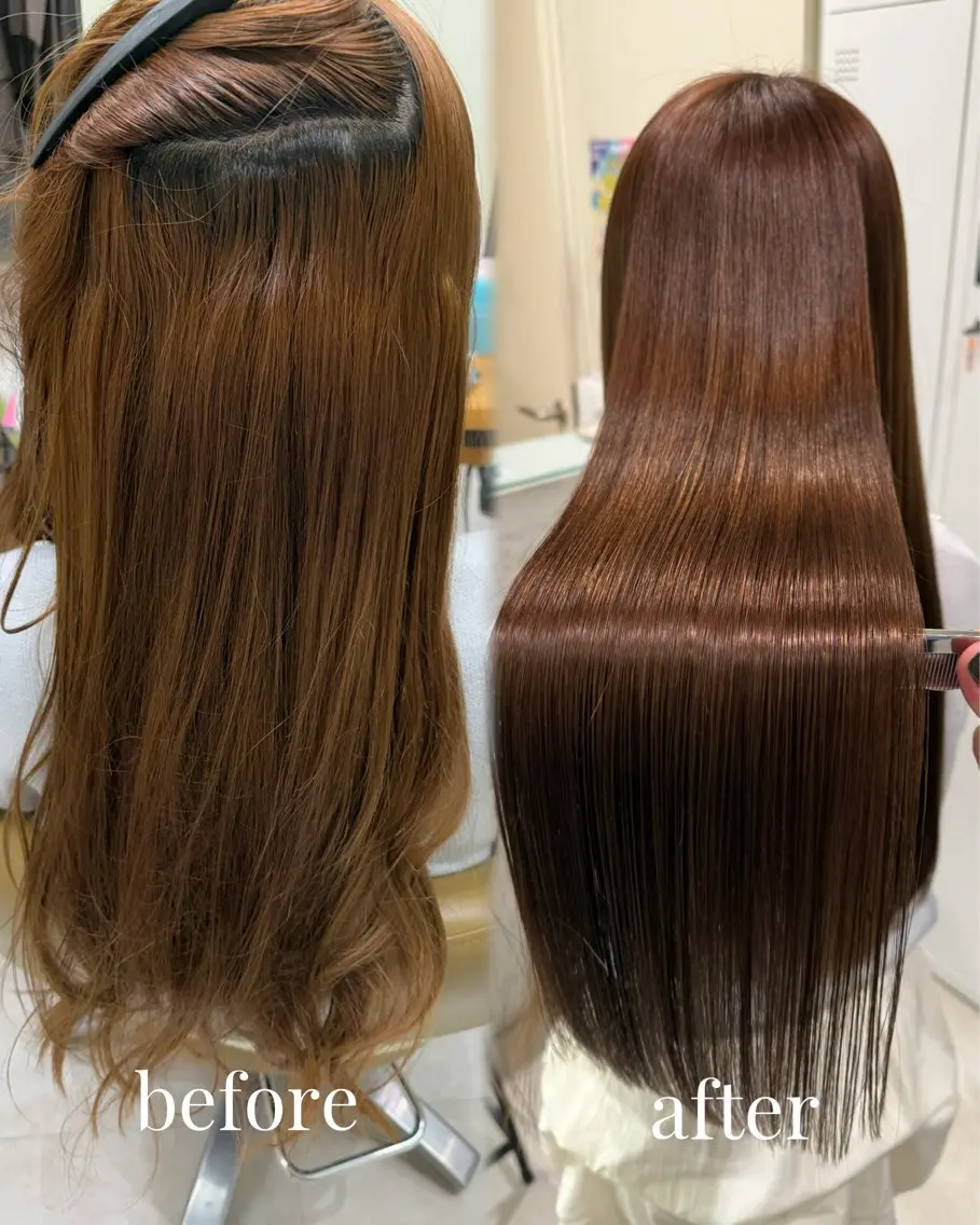 【柔らか質感︎💕︎︎】酸性ストレート(髪質改善)の写真