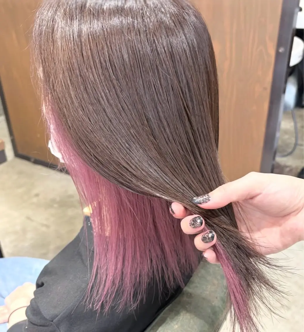 ミディアム カラー ベージュカラー ブリーチ ブルーカラー ダブルカラー グラデーションカラー Blanco Color&Careのヘアスタイル