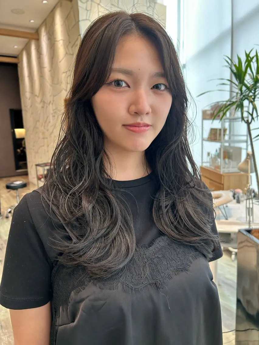 ロング カラー レイヤーカット カット ヘアカラー トリートメント k-two☁あべの/ パーマ/Touaのヘアスタイル