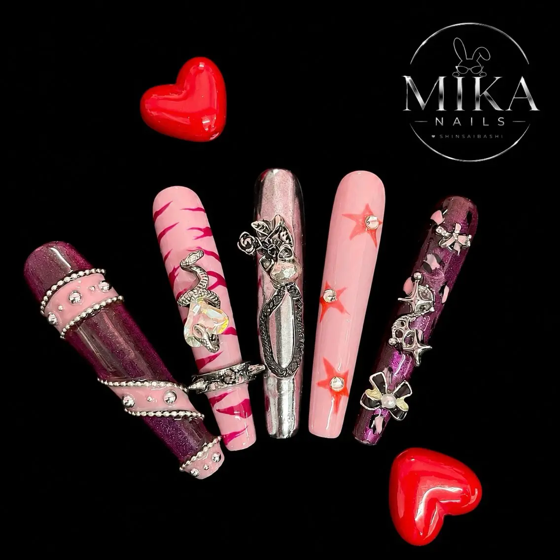 ネイル アートネイル チークネイル ドット フットネイル フレンチネイル ハンドネイル Rina Mika Nailsのネイルデザイン