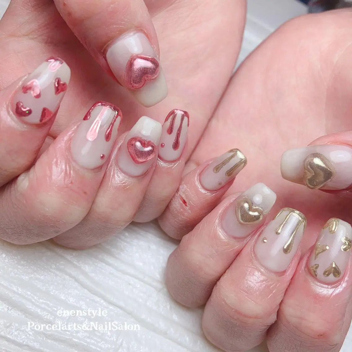 ミディアム ネイル 🐾enen style 🐾のネイルデザイン