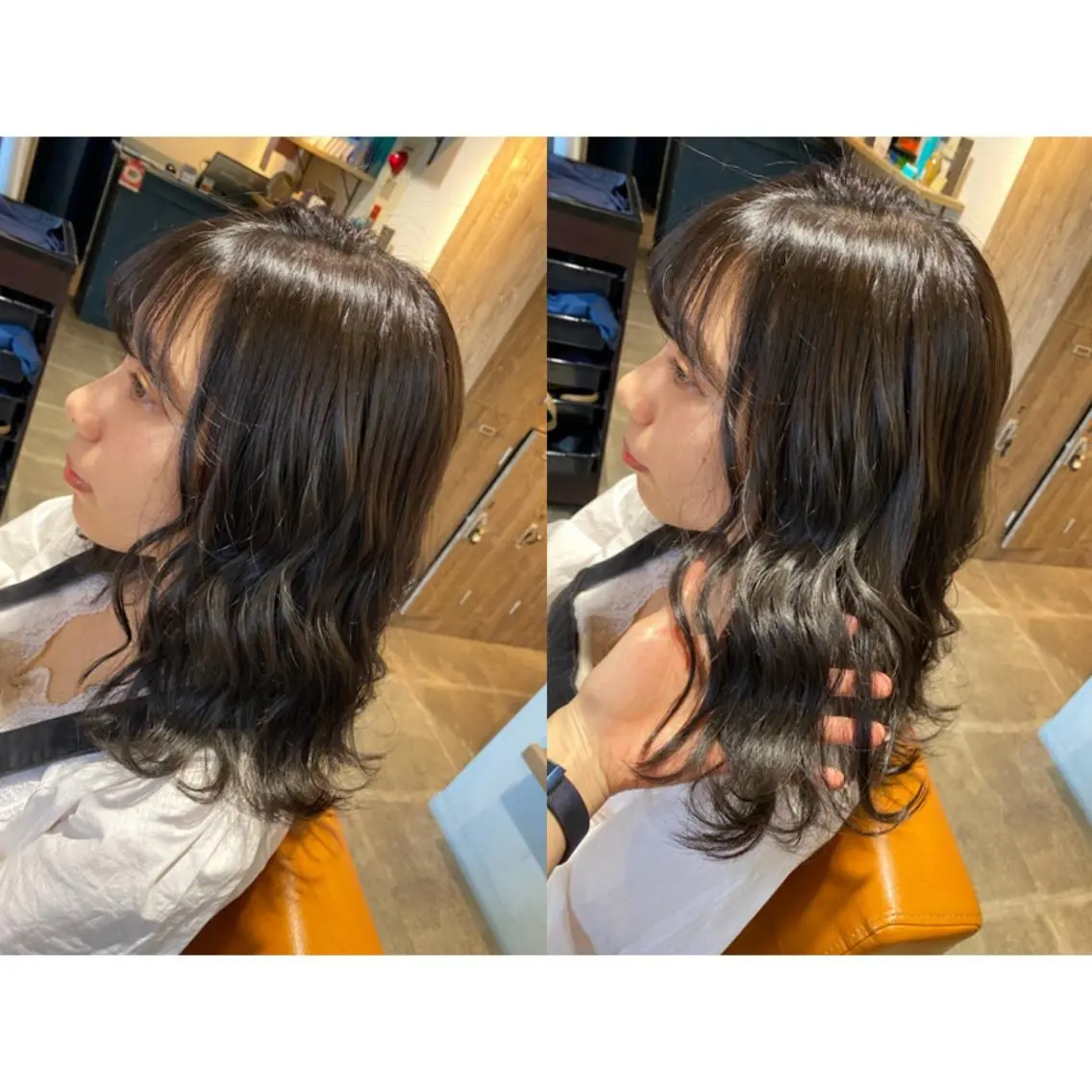 カラー ダークグレー 🩵盛れる顔周りヘア EMI🩵のヘアスタイル
