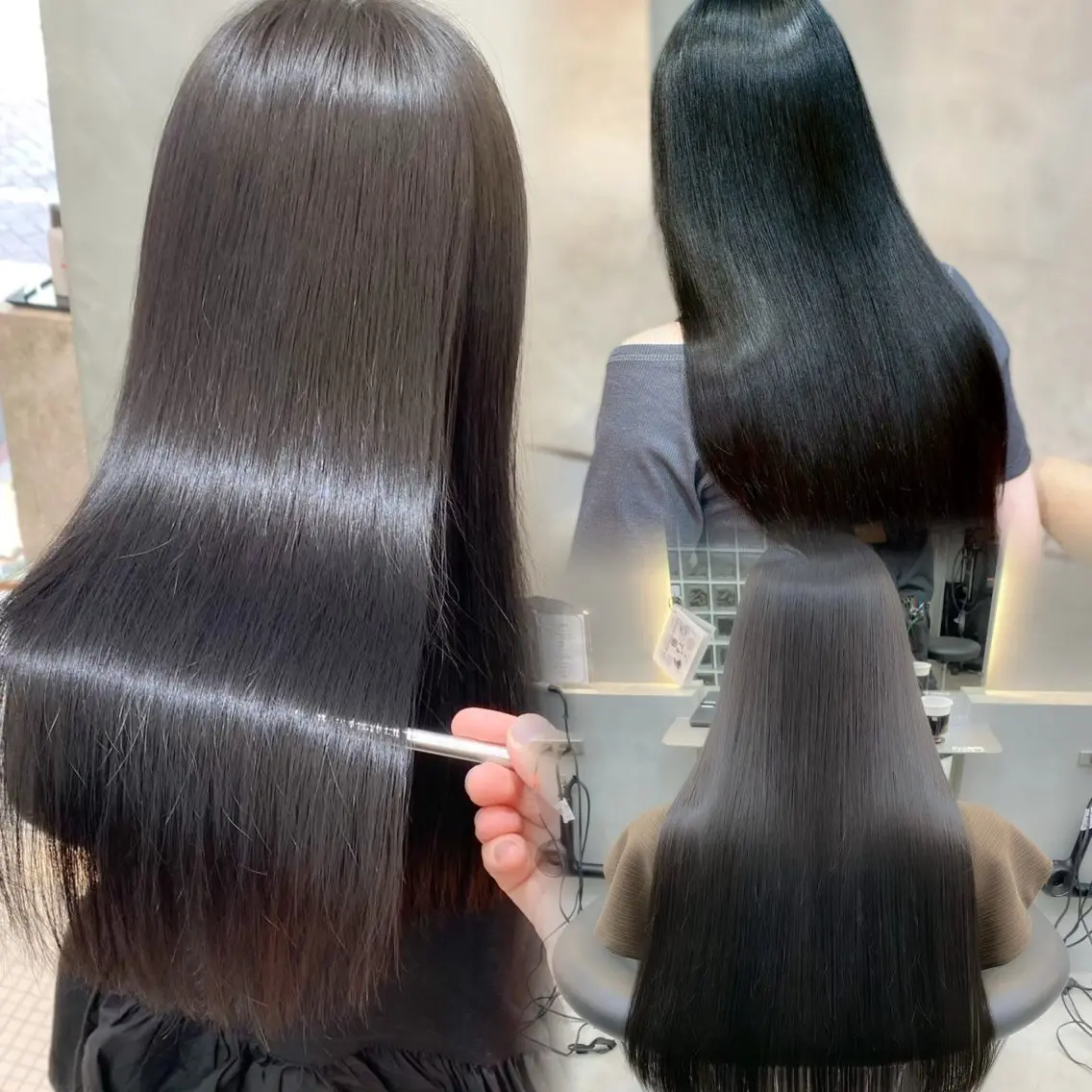 〖当日限定🦋髪質改善フルコース〗カット×カラー×巻ける美髪縮毛矯正×髪質改善トリートメント💎ケア剤付き✨韓国ヘアの写真