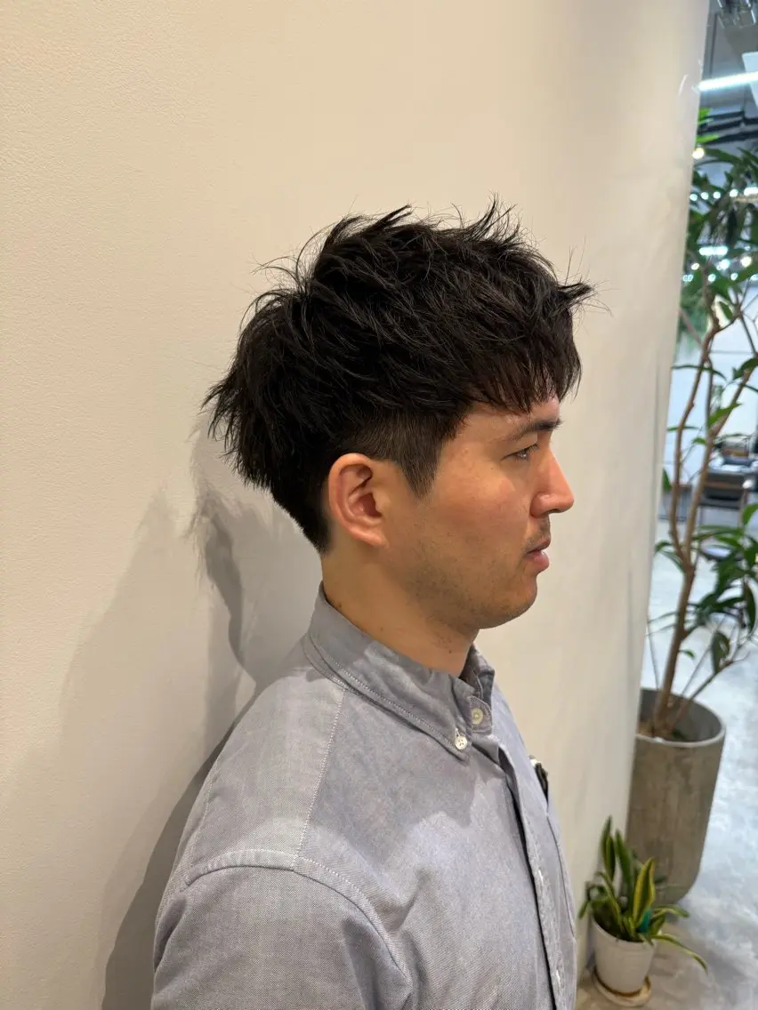 メンズ マッシュ 刈り上げ メンズベリーショート カット 川口開世 short cutのヘアスタイル