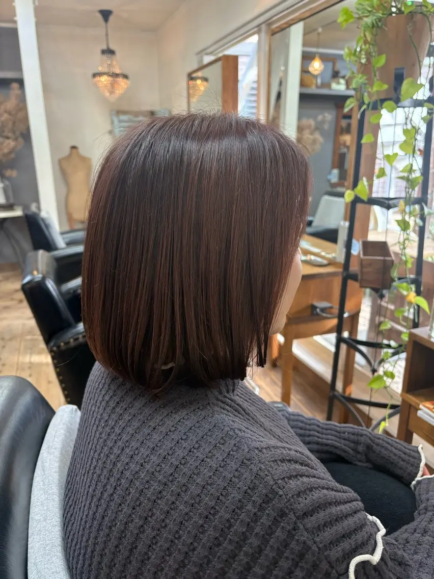 ミディアム カラー 羽鳥 美穂のヘアスタイル