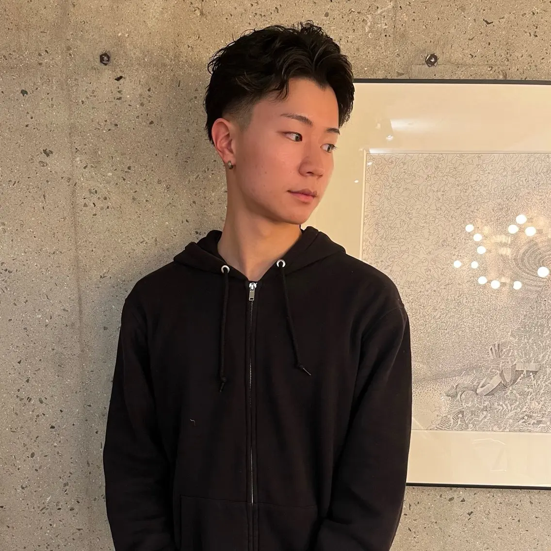 ショート パーマ メンズ カット ヘアカラー 永井駿祐【平尾 薬院】メンズカットのヘアスタイル