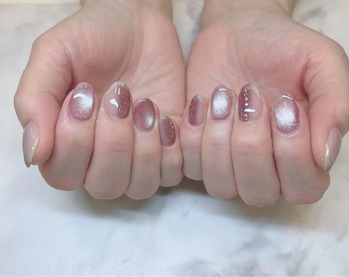 ネイル ラメ(グリッター) ハンドネイル 渡邉 真衣のネイルデザイン