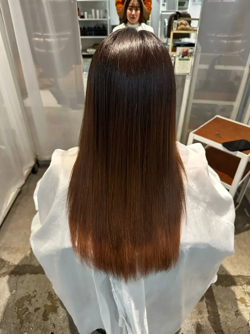 ロング パーマ 縮毛矯正 伊藤 郁弥のヘアスタイル