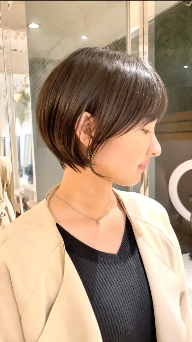 ショート カラー ショートボブ ボブ ショートヘア カット トリートメント 表参道【髪質改善】 宮嶋勇太のヘアスタイル