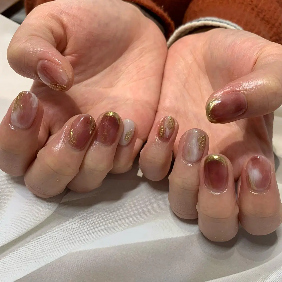 ネイル ニュアンスネイル ピンク マキノ ユイのネイルデザイン