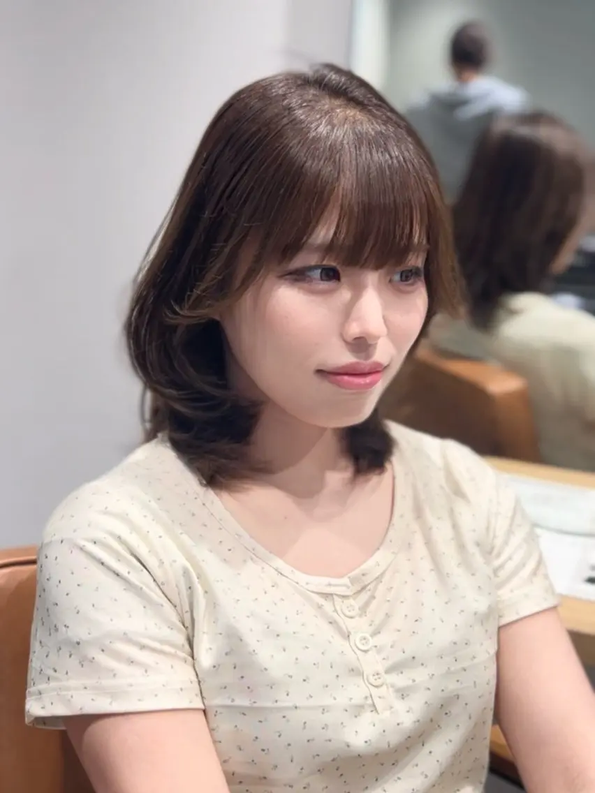 ミディアム カット ヘアカラー 盛れヘア🪽 /miyu🎀のヘアスタイル
