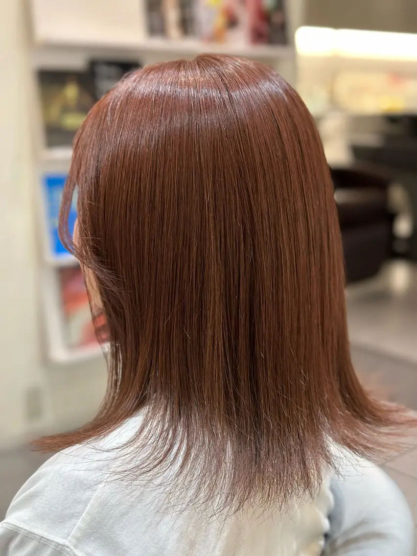 ミディアム カラー ピンクカラー キタド アミのヘアスタイル