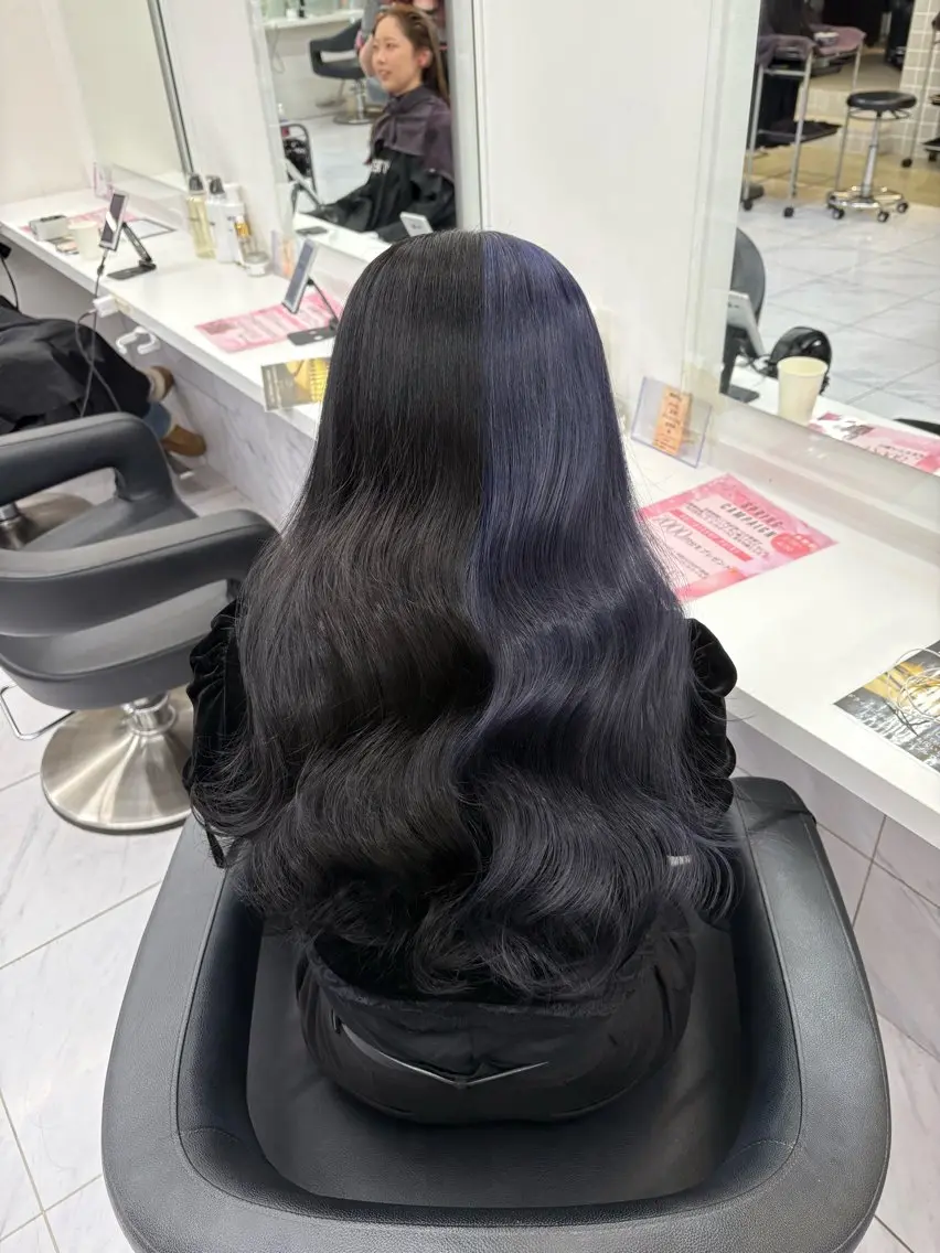ロング ヘアカラー トリートメント ヘッドスパ ヘアセット 寒色/ベージュヘア ブリーチありMiOのヘアスタイル