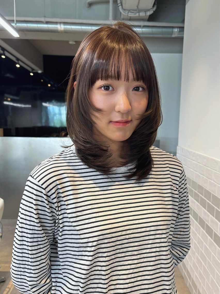ミディアム カラー ミディアムレイヤー ベージュカラー ショコラベージュ レイヤーカット カット ヘアカラー mino🤍🪽🫧 透明感/レイヤーのヘアスタイル