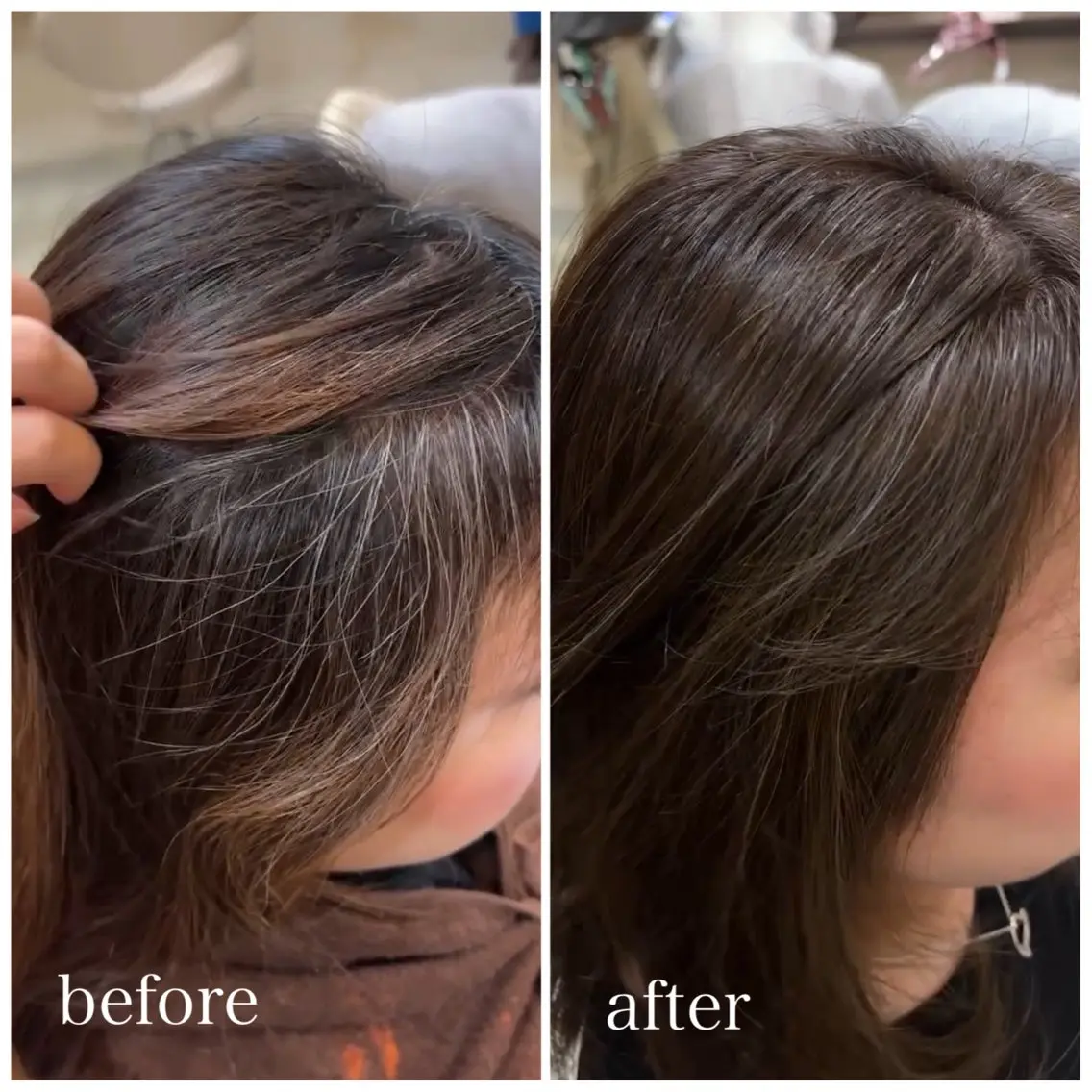 ミディアム カラー ブリーチ 透明感カラー ダブルカラー ブリーチなしカラー カット ヘアカラー トリートメント 北野田|momo🍑 美眉/艶髪/耳ツボの眉毛・アイブロウイメージ