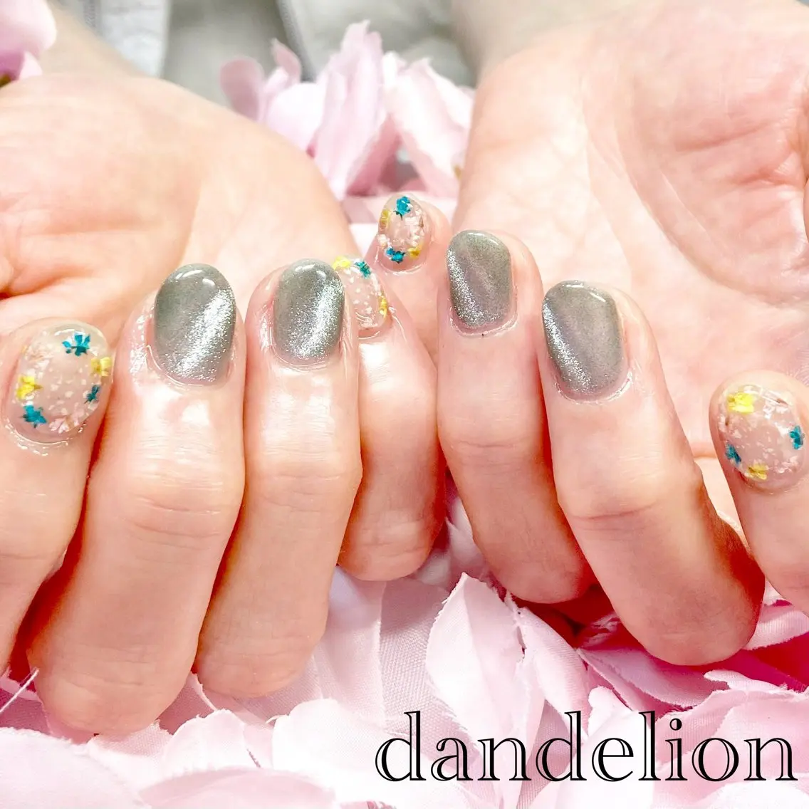 ネイル ハンドネイル ハンドケア dandelion ダンデライオンのネイルデザイン