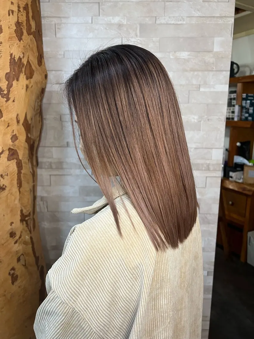 セミロング カラー カット ヘアカラー 名取 純平のヘアスタイル