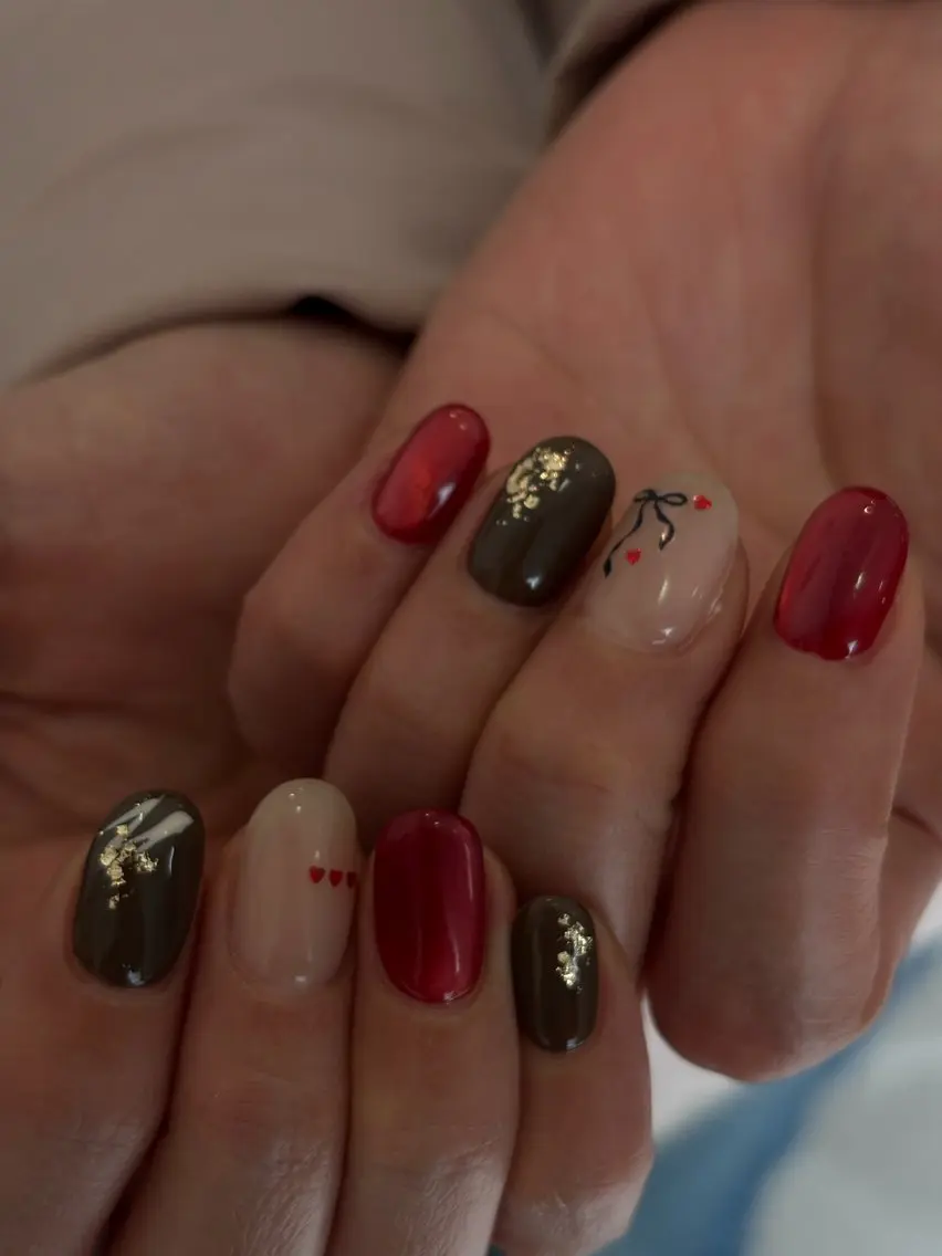 ネイル バレンタイン ハンドネイル charme nailのネイルデザイン