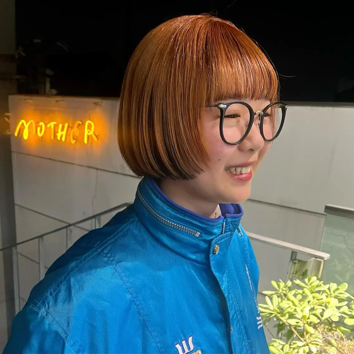 ショート カラー ヘアアレンジ オレンジ ボブ ボブハイトーン🦖 デザインMAMIのヘアスタイル