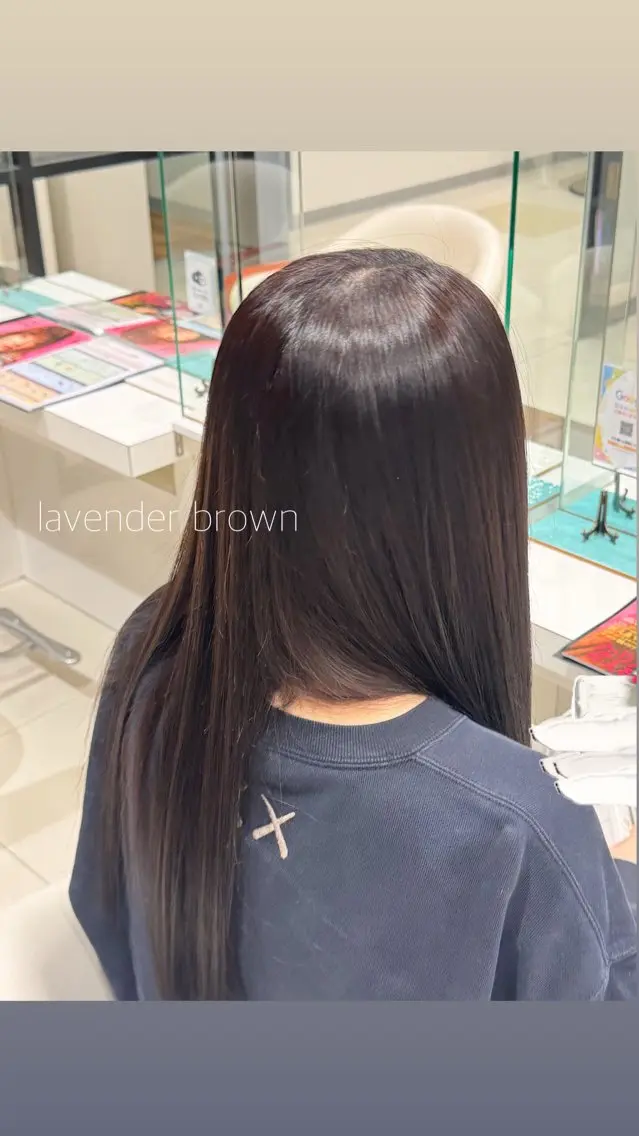 ロング カラー ラベンダーカラー トリートメント Dears 望月のヘアスタイル