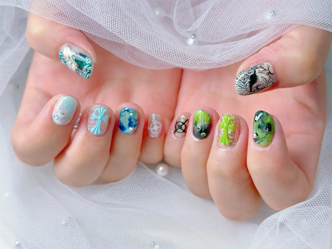 ネイル ハンドネイル Queennail 北堀江AYAのネイルデザイン