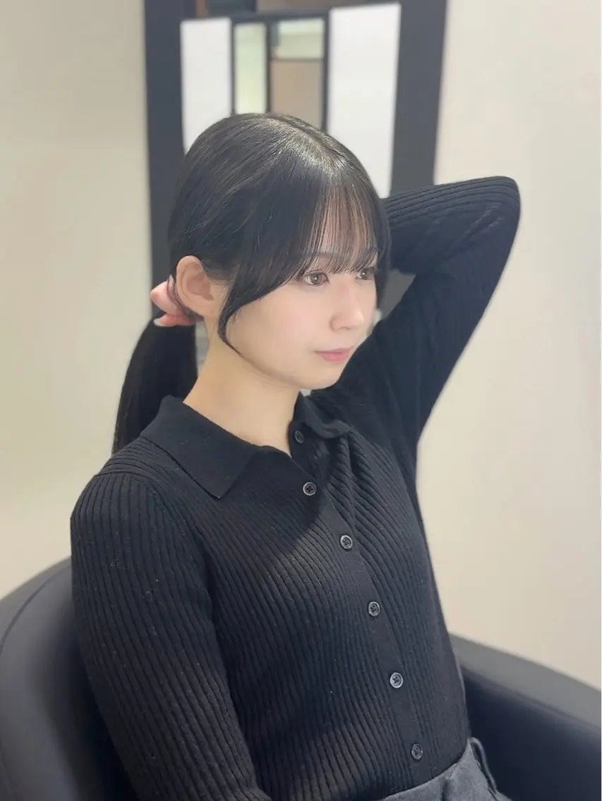 ロング カラー YUZU🎀顔まわり ×レイヤーカットのヘアスタイル