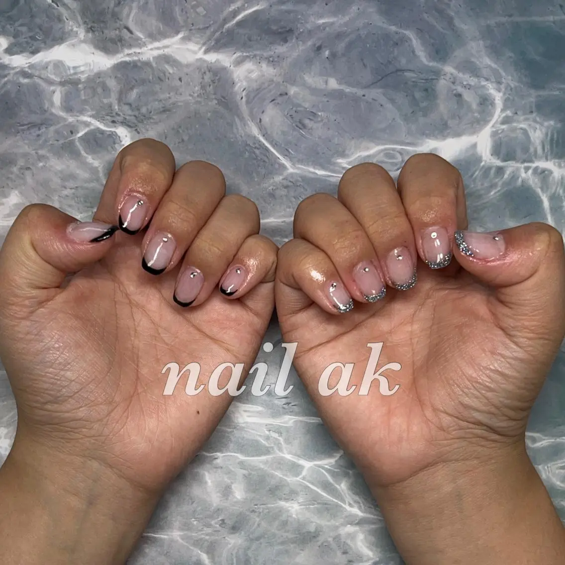 ネイル フレンチネイル ハンドネイル ak nail .のネイルデザイン