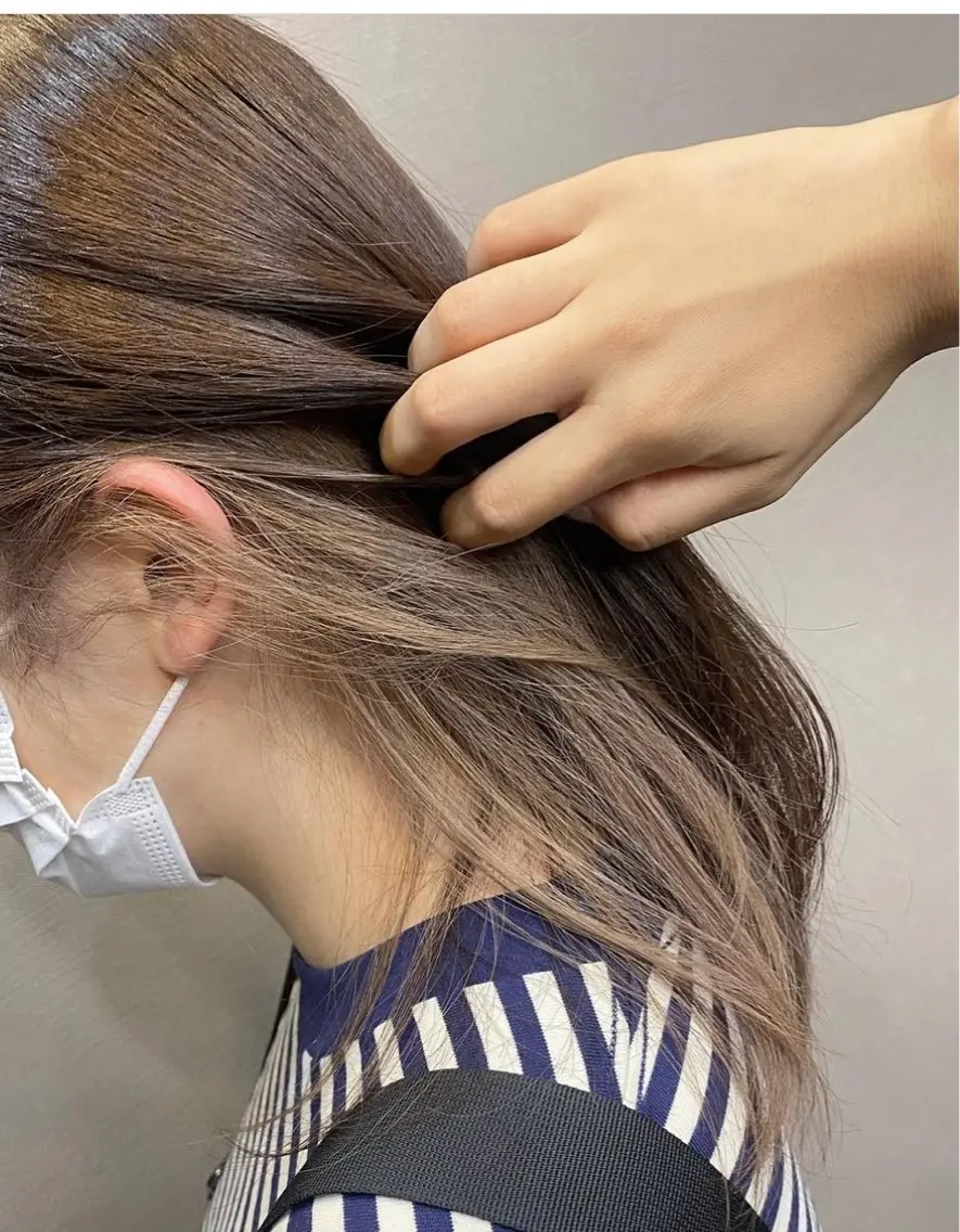 【ブリーチ込み✨】イヤリングカラー＋トリートメントの写真