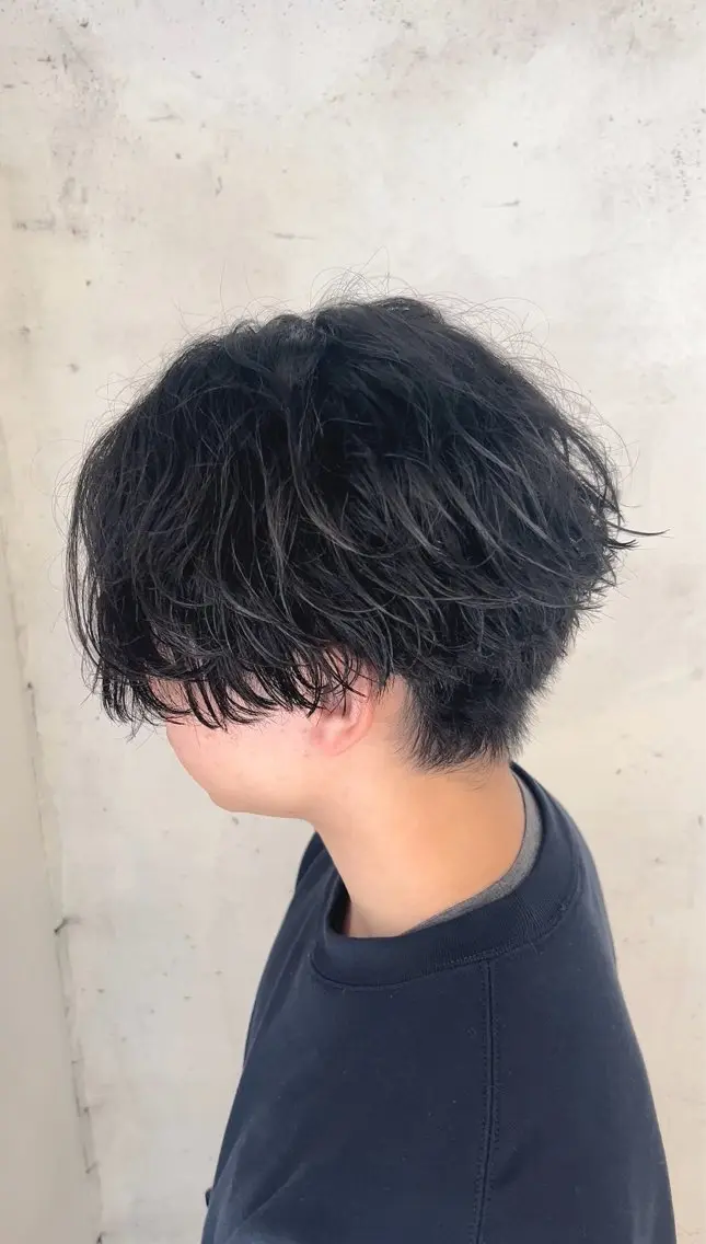 ショート カット パーマ メンズ特化美容師 ‼️　永留　卓己のヘアスタイル