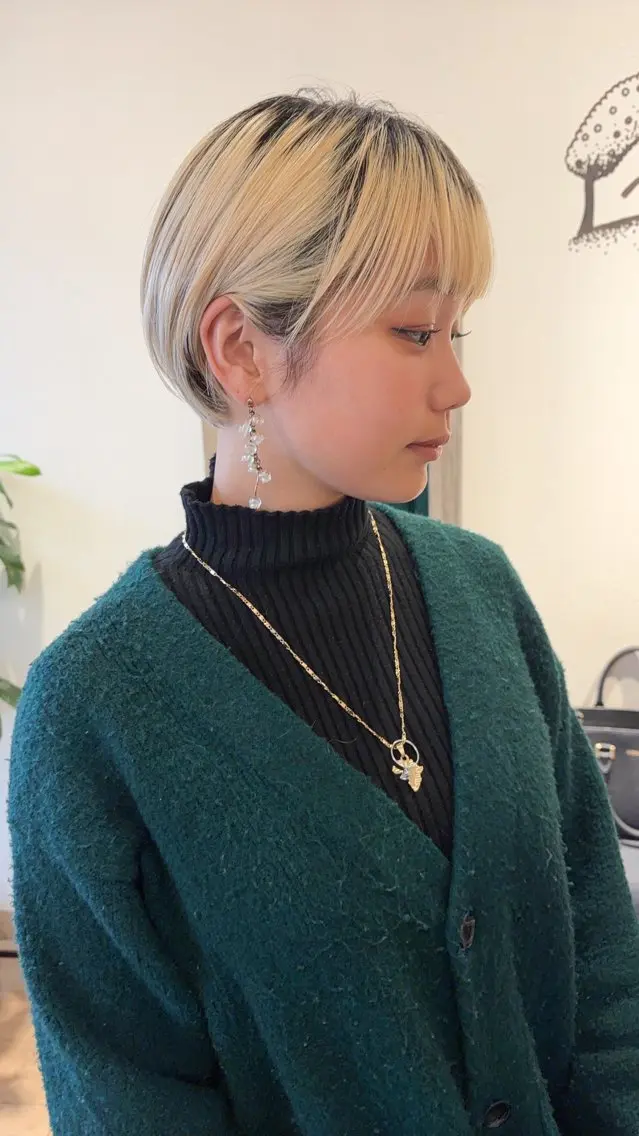 ショート カラー カット ヘアカラー トリートメント 吉祥寺小顔×ショート 🍋宮本大輔🍋のヘアスタイル