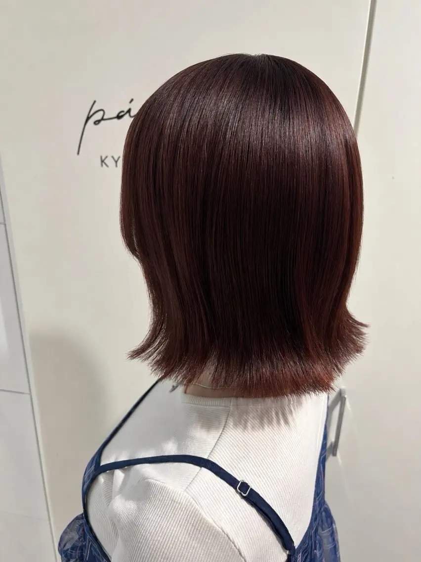 🍓 ブリーチなし艶感暖色カラー 🍓  ダメージレス次世代カラーを使用❤️‍🔥の写真