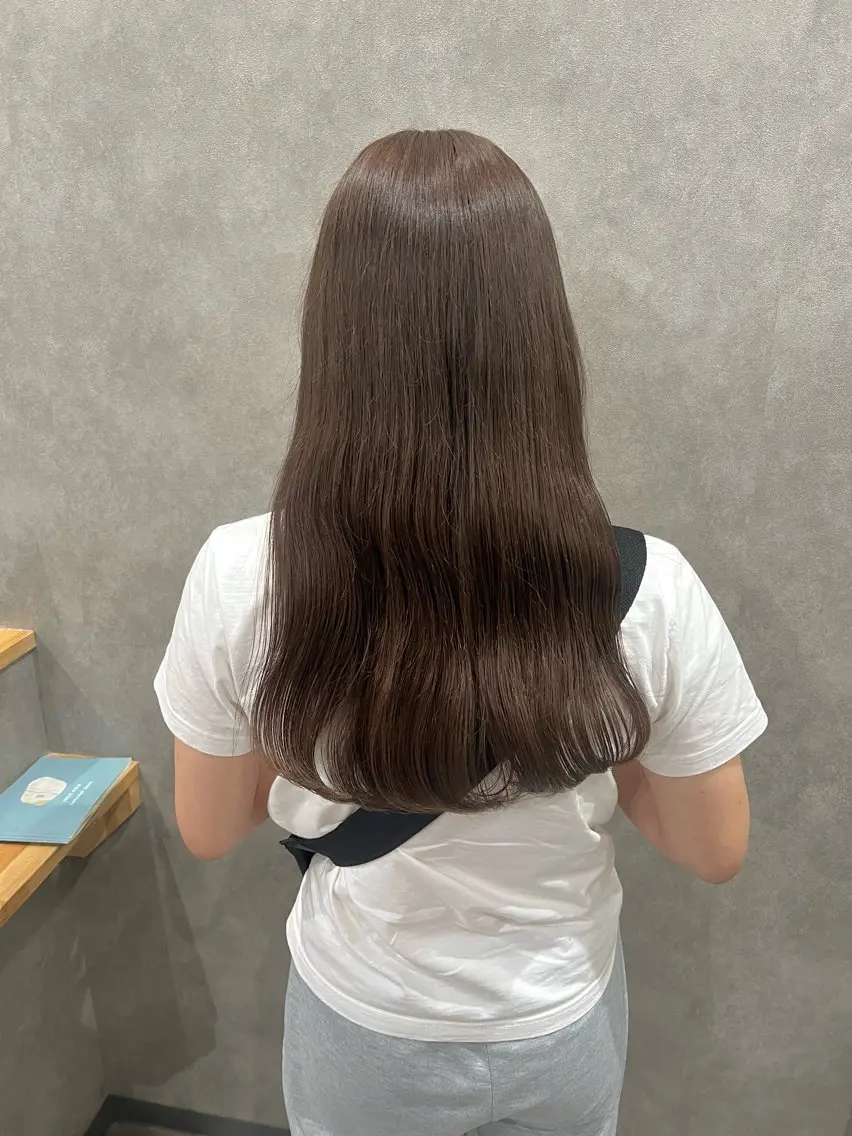 ロング カラー ブラウンカラー チョコレートブラウン カット ヘアカラー トリートメント 🎀🕊RION 🩰のヘアスタイル