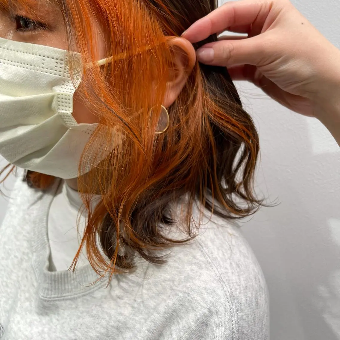 ショート カラー ヘアアレンジ ネイル マツエク・マツパ 黒髪 ブルーカラー ブルーブラック 透明感カラー グレージュ ベージュグレージュ 💕しゅーじ💕のヘアスタイル