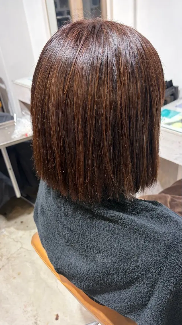 ミディアム カラー ヘアカラー 菅野 由莉菜のヘアスタイル