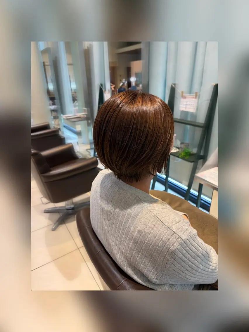 ショート カット トリートメント 落合 千夏のヘアスタイル